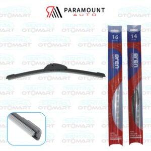 Wiper Mobil Frameless Silicon Silent/Pisang/Silikon Bren Germany 14-24 Inch