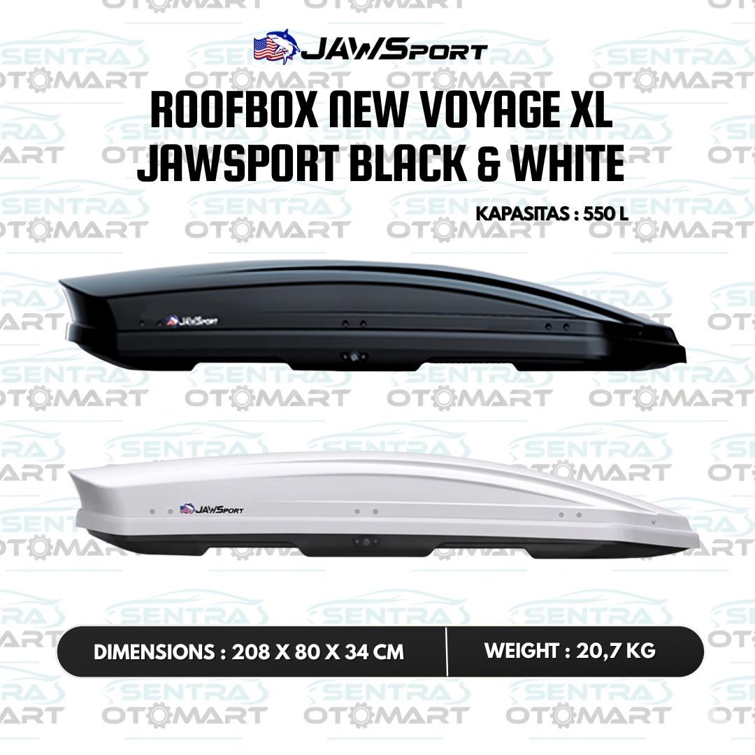 Roof Box New Voyage- Black & White - Jawsport