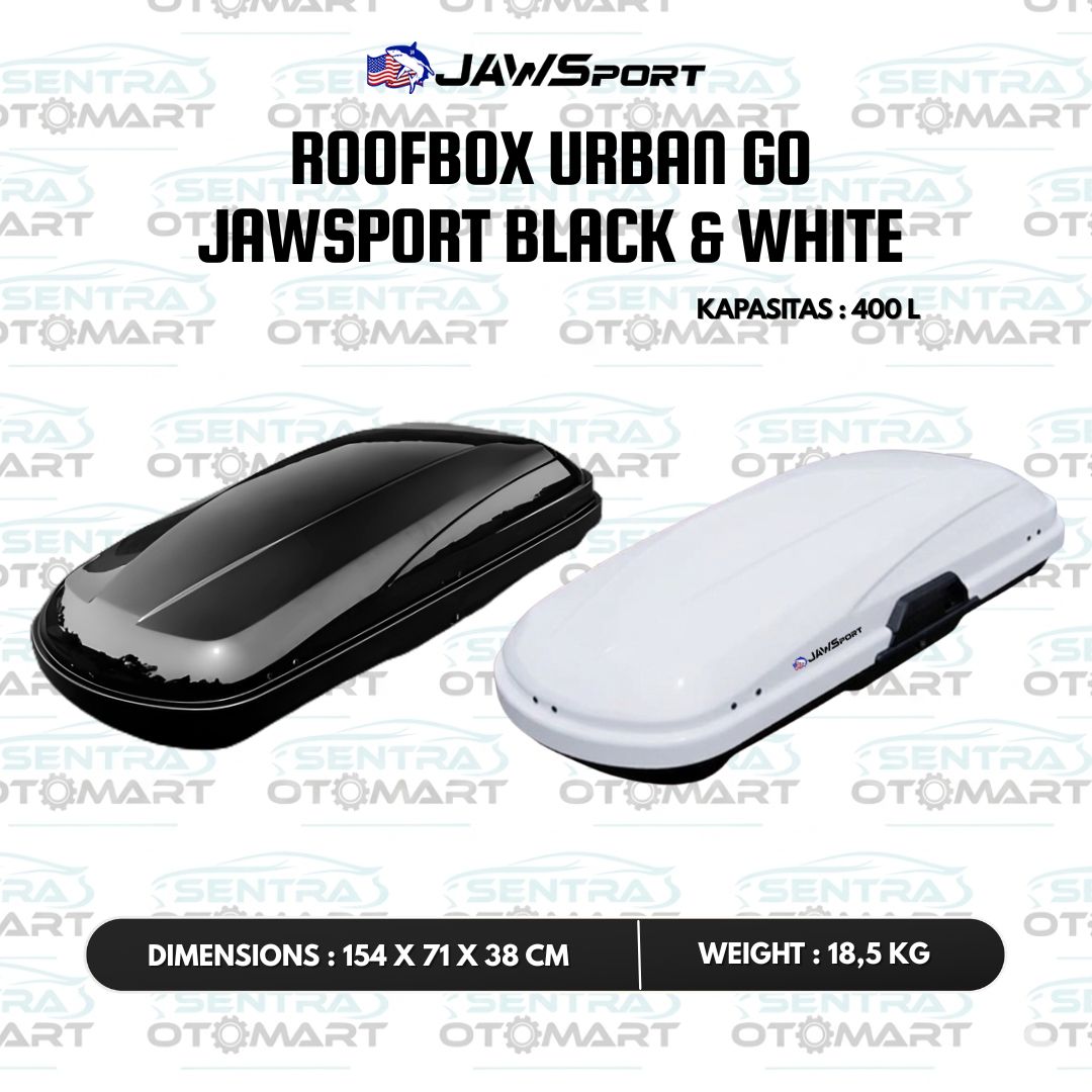 Roof Box Urban Go - Black & White - Jawsport